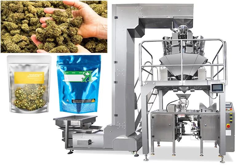 Automatic Cannabis / Marijuana Doypack Weighing Packing Machine