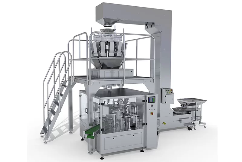 Automatic Premade Pouch Rotary Pack Machine With Nitrogen Filling Function