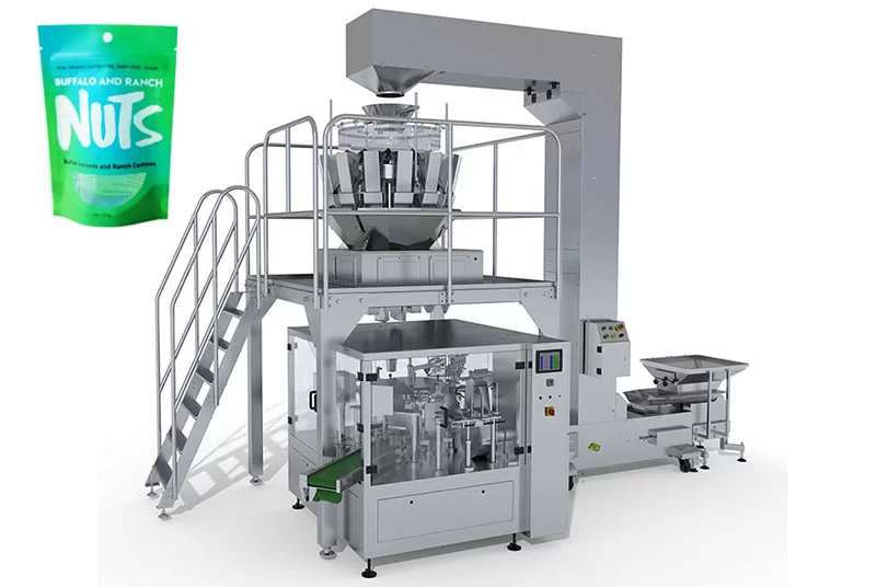 Nuts Rotary Packing Machine For Premade Pouch / Zipper Pouch