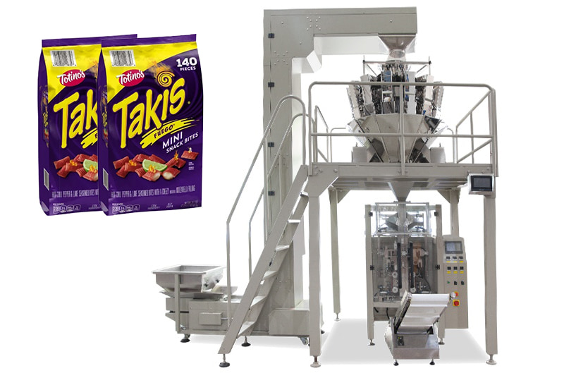 Snacks Quad Seal Bag / Block Bottom Pouch Packing Machine