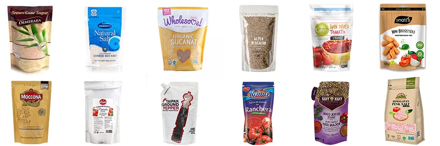 10 1000g SugarSalt Doypack Machine For PremadeZipperStand Up Pouch
