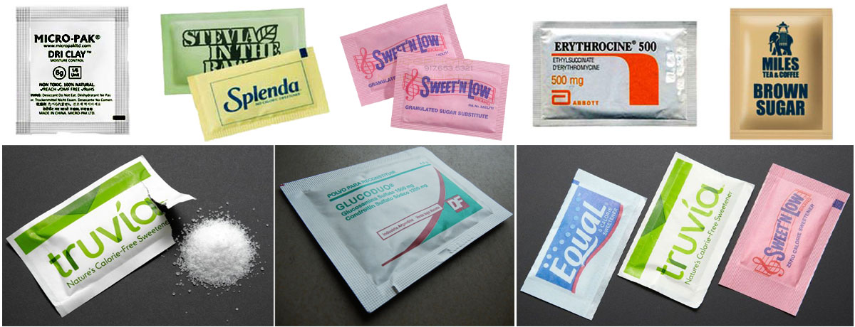 Automatic 3/4 Side Sealing Sugar Sachet Packaging Machine