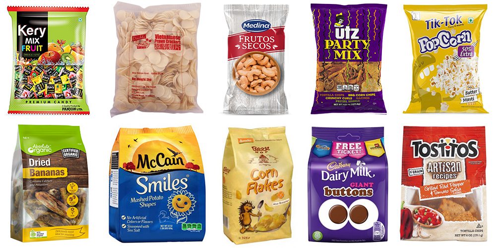 Snacks Pouch Packing Machine With Labeling Machine And Weight Selection Scale